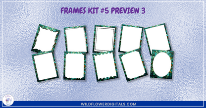 preview mockup of frames kit 5 mix and match stationery designs