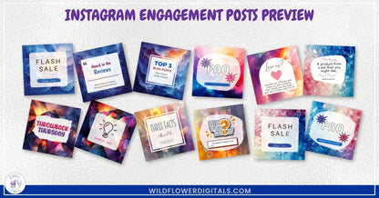 mockup of instagram engagement posts