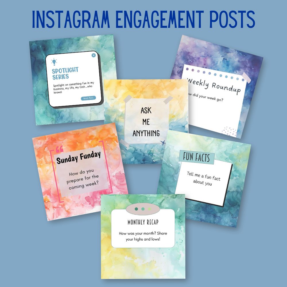 mockup of instagram engagement posts