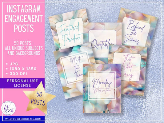 mockup of instagram engagement posts