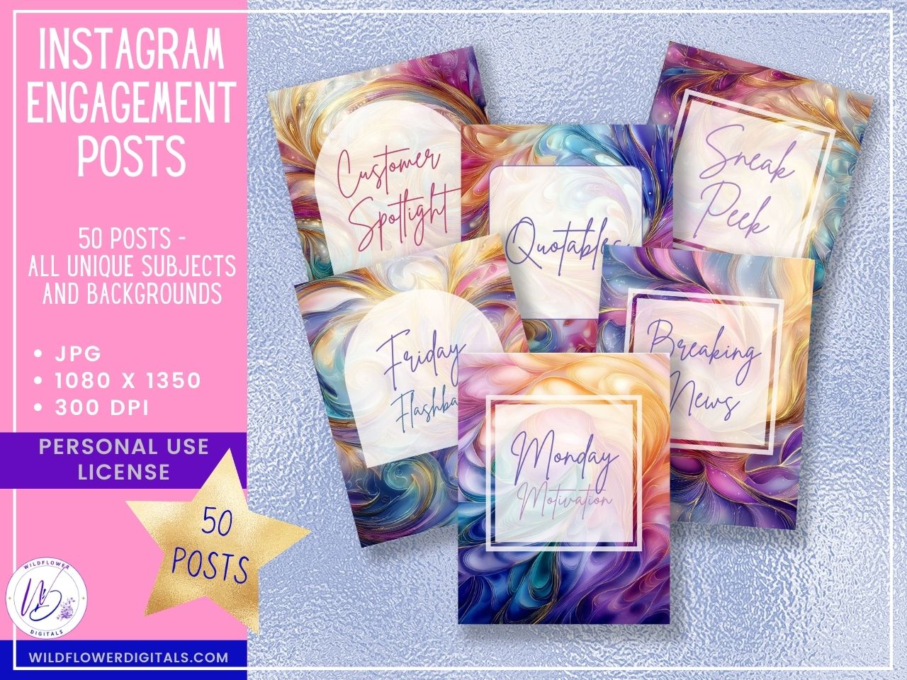 mockup of instagram engagement posts