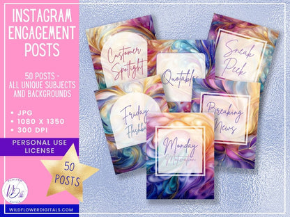 mockup of instagram engagement posts