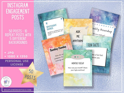 mockup of instagram engagement posts