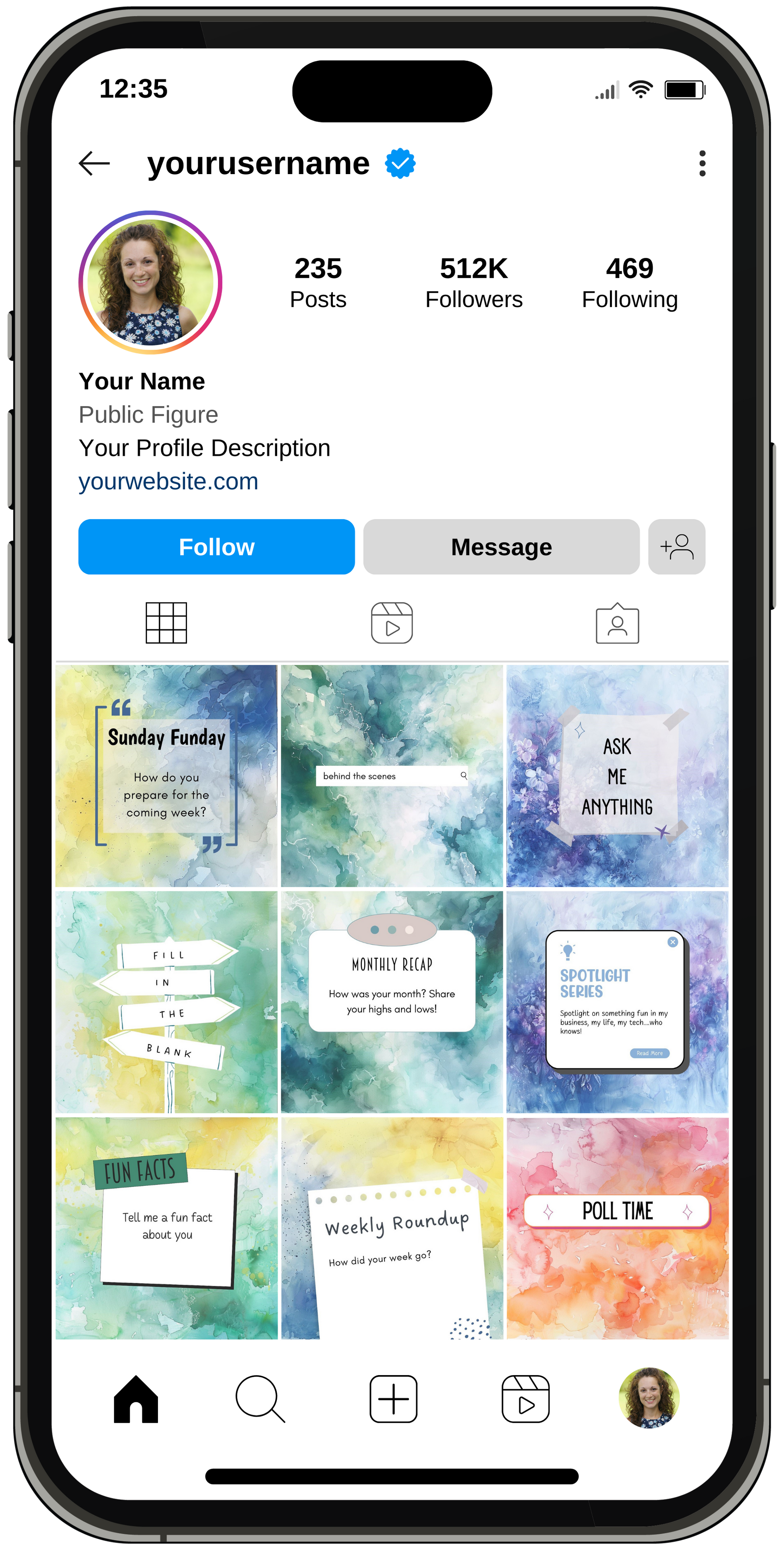 mockup of instagram engagement posts