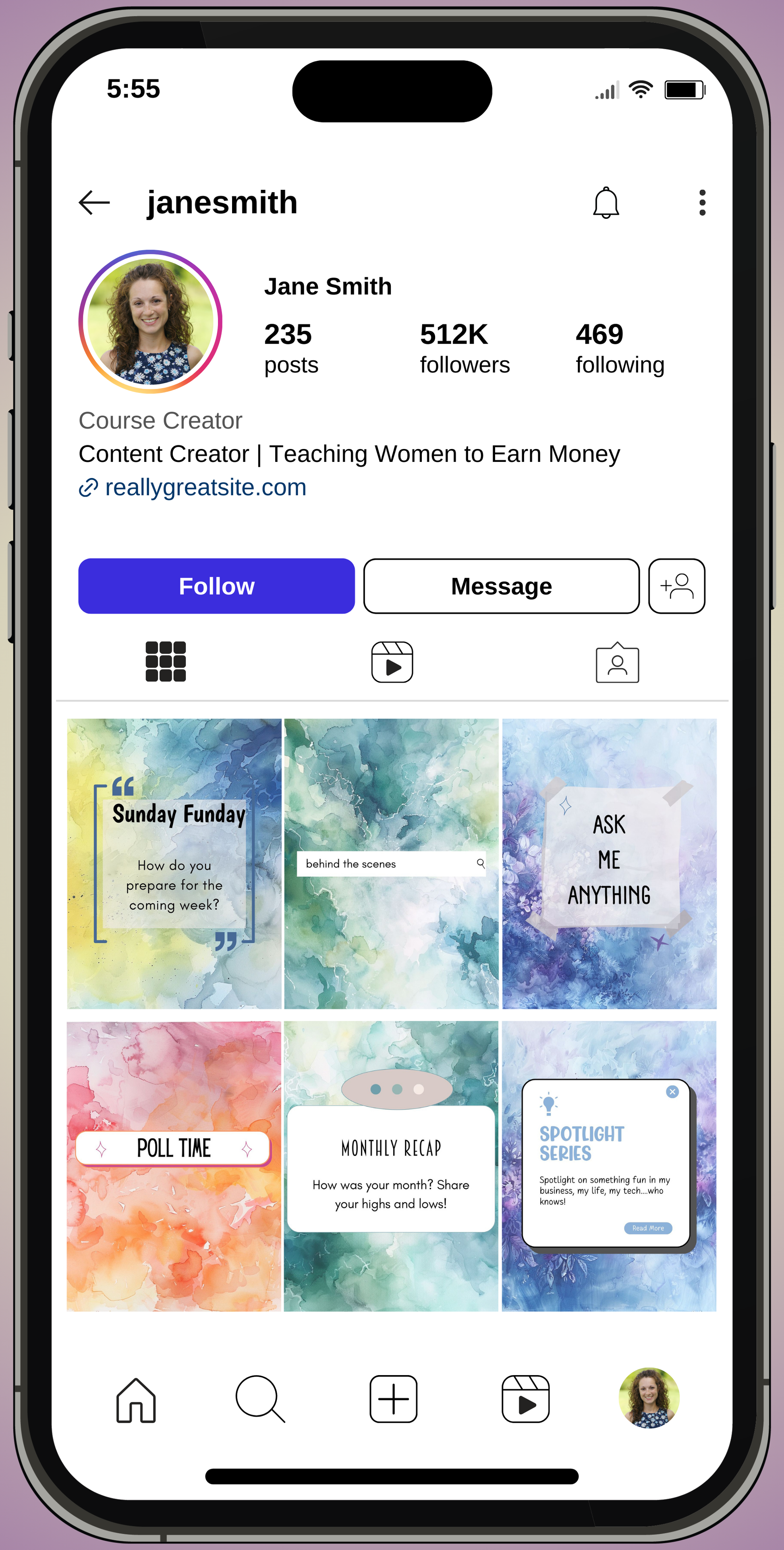 mockup of instagram engagement posts