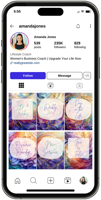 mockup of instagram engagement posts