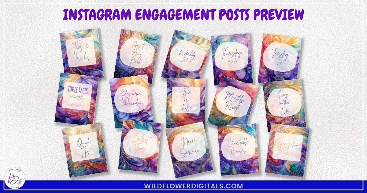 mockup of instagram engagement posts