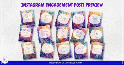 mockup of instagram engagement posts