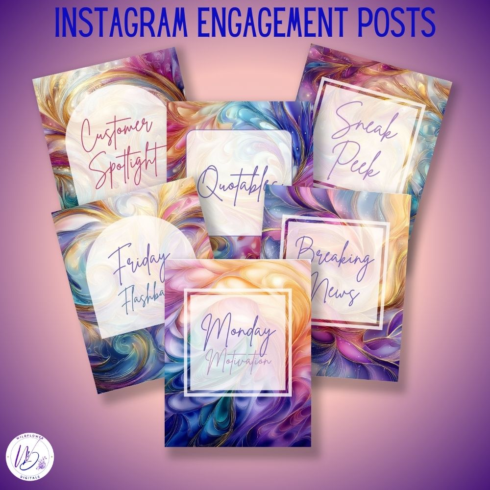 mockup of instagram engagement posts