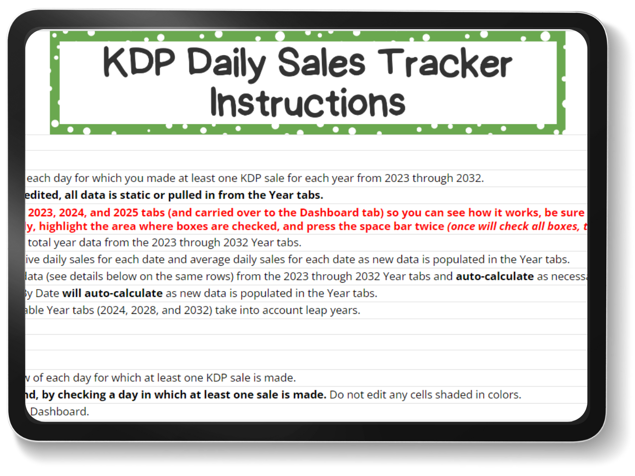 mockup of kdp daily sales tracker google sheets spreadsheet template