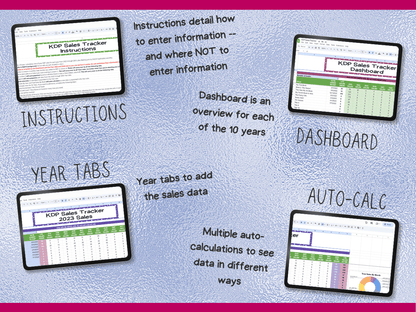 mockup of kdp sales tracker google sheets spreadsheet template