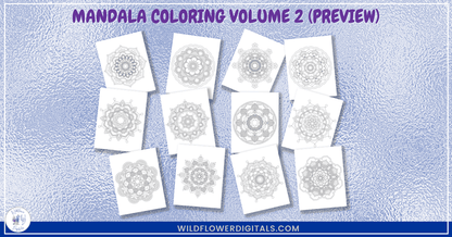 preview mockup of mandala coloring pages book volume 2