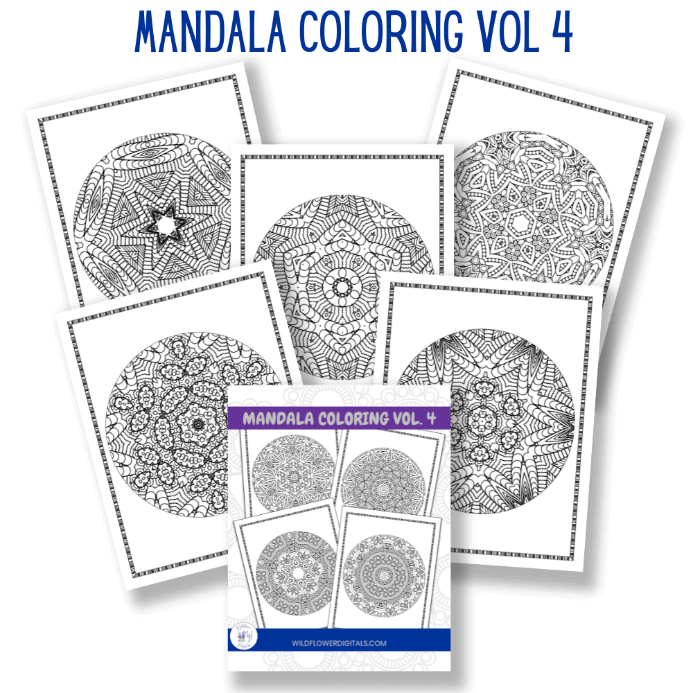 mockup of mandala coloring pages mix and match