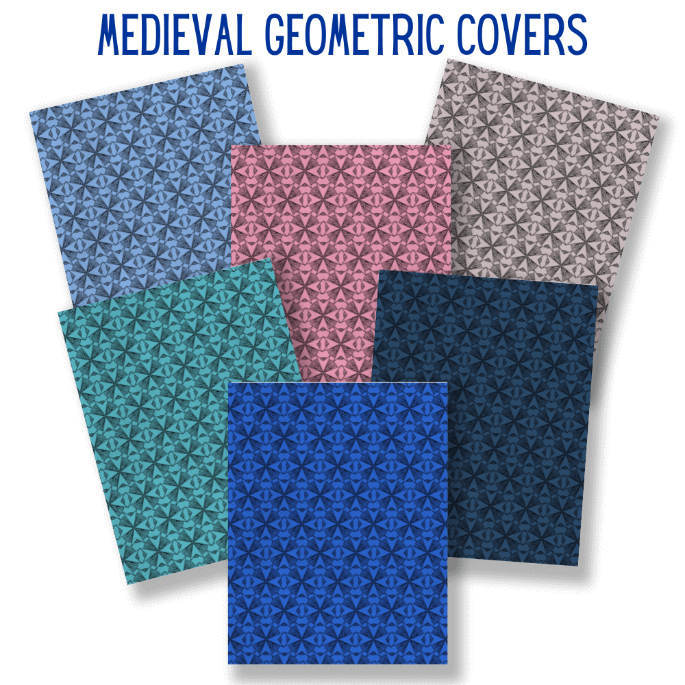 mockup of medieval covers digital papers mix and match