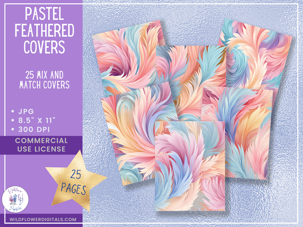 Pastel Feathered Frames Bundle - DPA