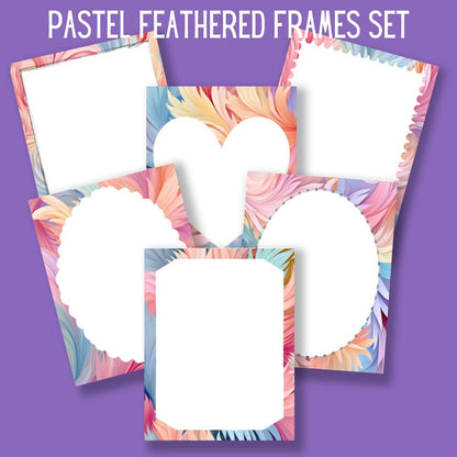Pastel Feathered Frames Bundle - DPA