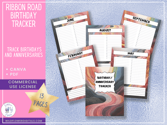 mockup of ribbon road birthday tracker anniversaries