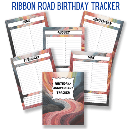 mockup of ribbon road birthday tracker anniversaries