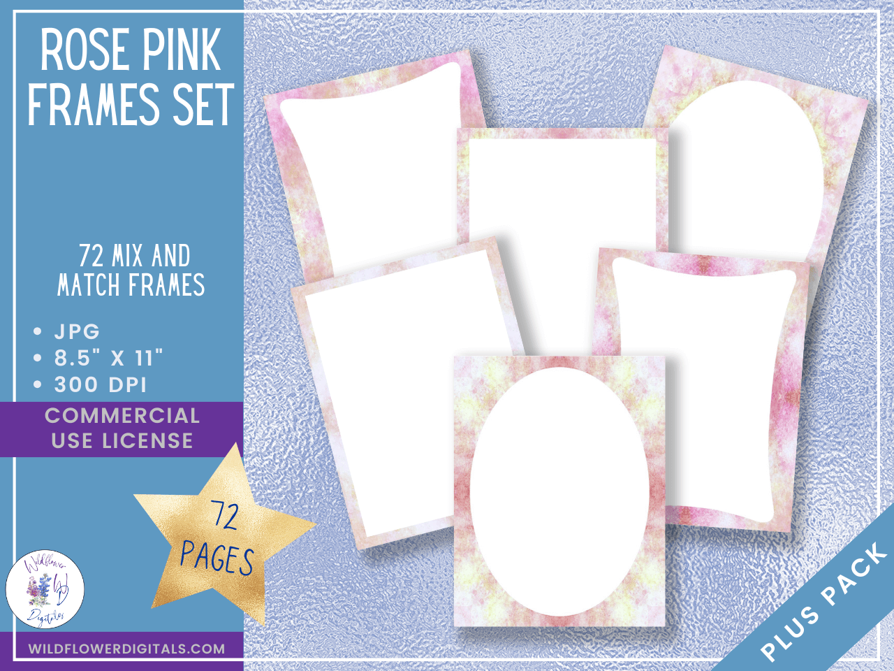 Rose Pink Frames – Wildflower Digitals