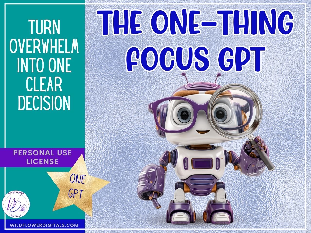 mockup of one thing focus gpt business productivity decision-making