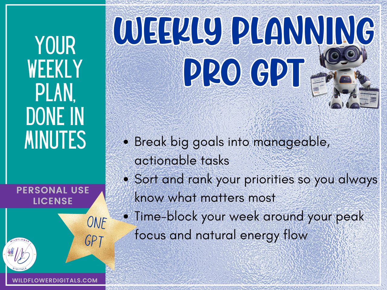 mockup of weekly planning gpt business productivity