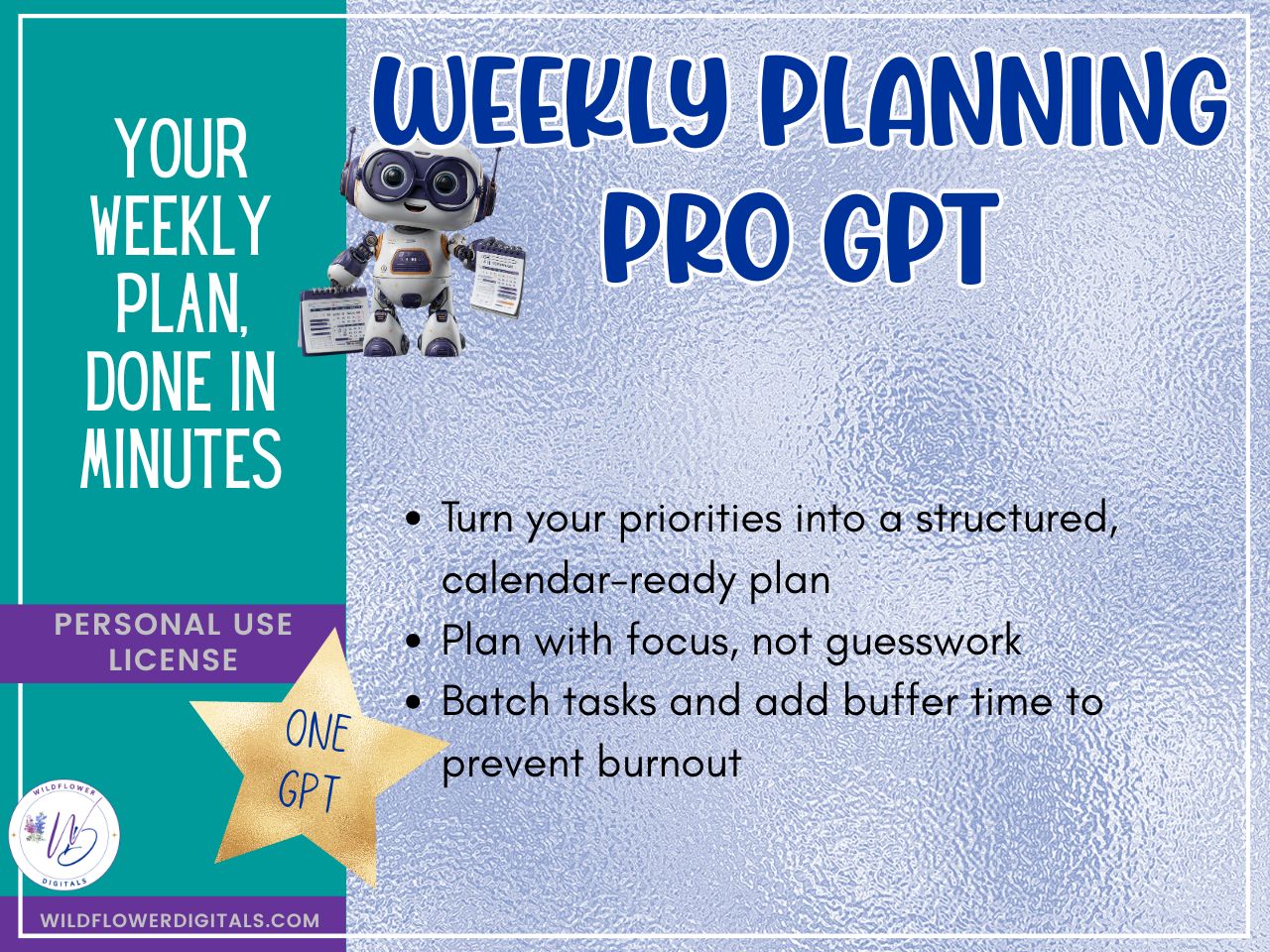 mockup of weekly planning gpt business productivity