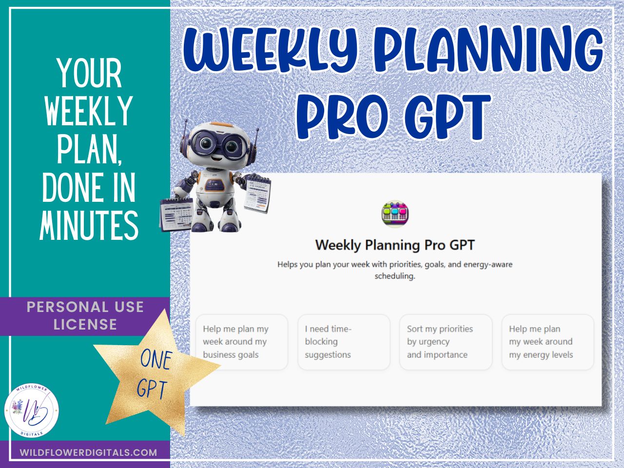 mockup of weekly planning gpt business productivity